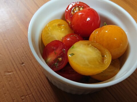 ミニトマトの大葉ポン酢マリネ